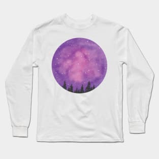 Purple galaxy Long Sleeve T-Shirt
